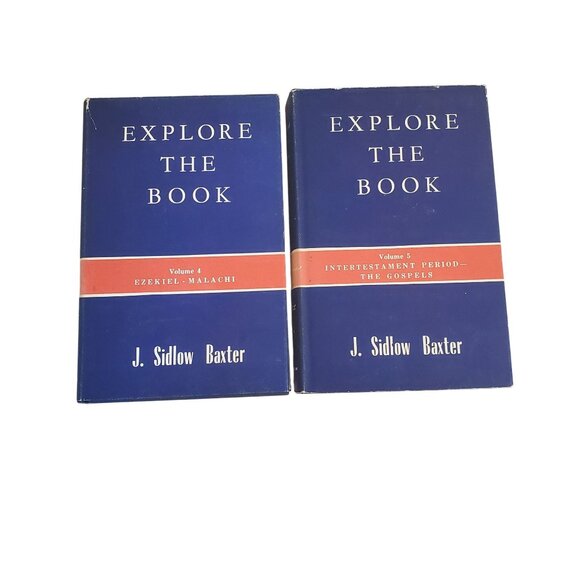 Baxter Explore the Book 2 Volumes Commentary Set Study 1968 Preacher Pastor - Picture 1 of 6